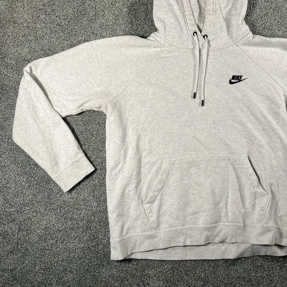 Nike Sportswear Club Fleece Pullover Hoodie Light Gray Men's Large